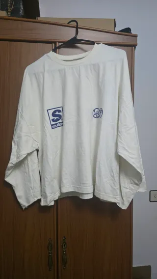 Camiseta blanca manga larga