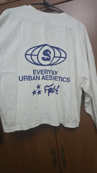 Camiseta blanca manga larga