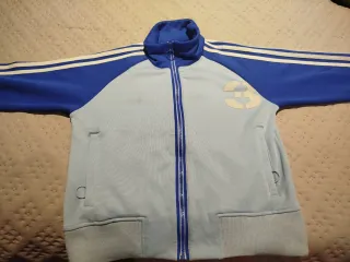Chaqueta Adidas Vintage Azul y Blanco