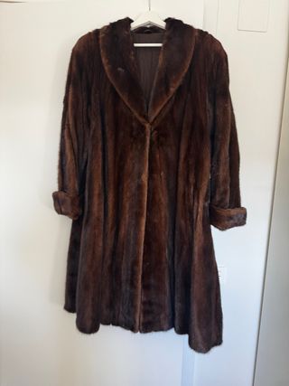 Abrigo marrón mujer