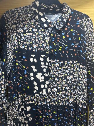 Vestido largo estampado patchwork