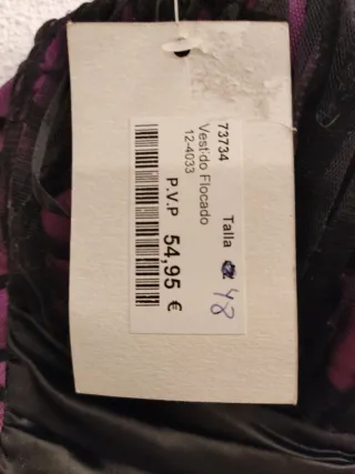 Vestido morado palabra de honor T. 48