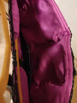 Vestido morado palabra de honor T. 48