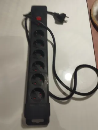 Regleta 6 enchufes con interruptor