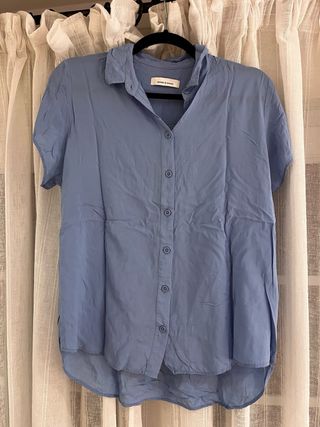 Blusa manga corta de Samsøe en azul cielo