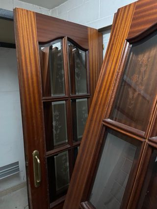 Puertas Madera con Cristal