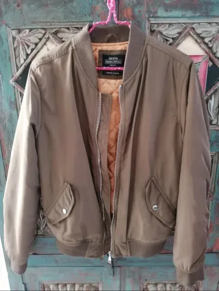 Chaqueta Bomber Bershka Talla XL Verde Oliva