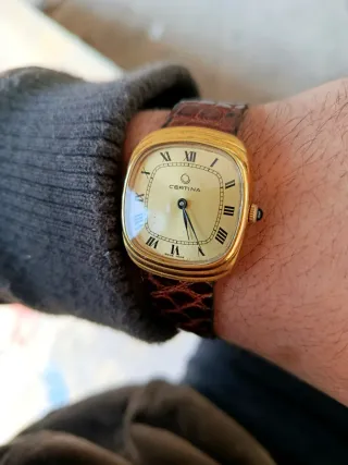 Certina Mecánico Vintage 70s Dorado Marrón