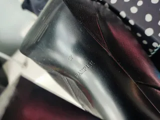 Botines Guess Tacón Plataforma Piel Negros