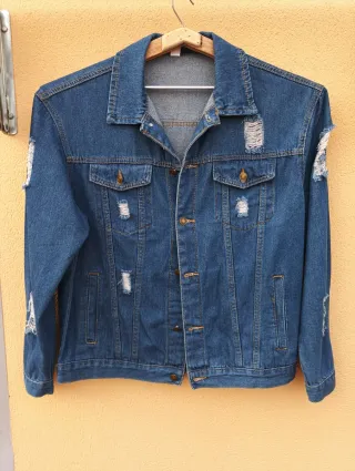 Cazadora tejana hombre desgastada