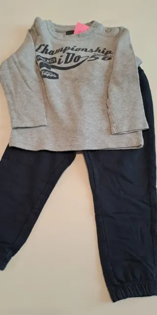 Completo 2 anni grigio e blu