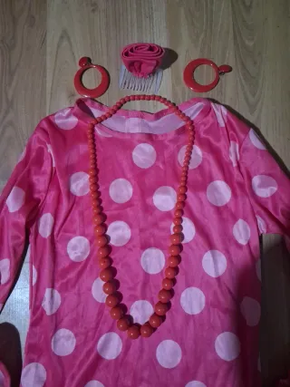 Vestido Flamenca Lunares Rosa
