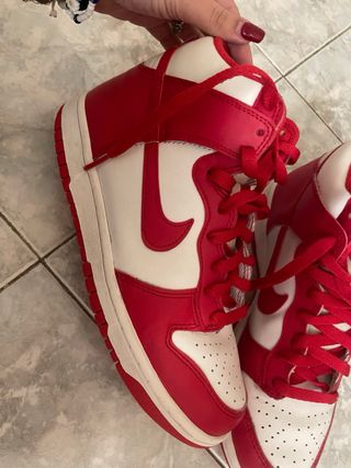 Scarpe Nike Dunk Rosse e Bianche
