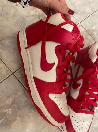Scarpe Nike Dunk Rosse e Bianche