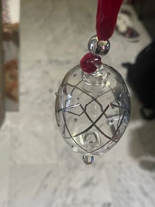 Pallina di Natale in Vetro Trasparente