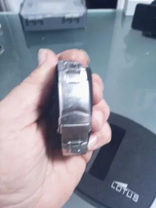 Reloj Lotus Hombre Negro y Plateado