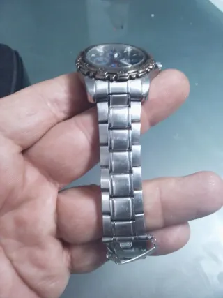 Reloj Lotus Hombre Negro y Plateado