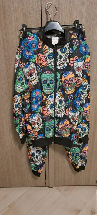 Costume Carnevale Teschio Multicolore