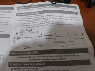 Luces Navidad MeliTec 100 LEDs Exterior Ámbar