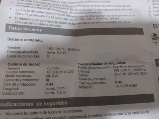 Luces Navidad MeliTec 100 LEDs Exterior Ámbar