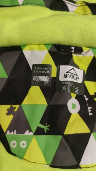 Conjunto nieve 116cm chaqueta y pantalón