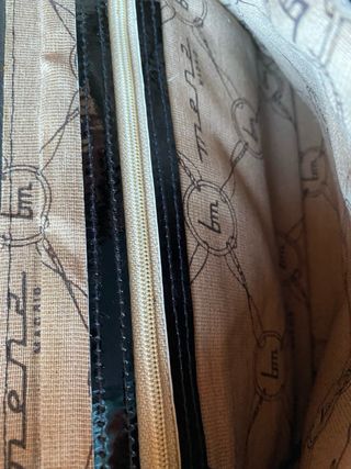 Bolso Cartera Charol Negro BM