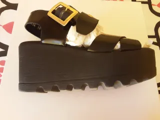 Sandali estivi donna zeppa neri