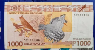 Polinesia francese, 1000 franchi 2014