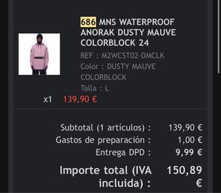 Chaqueta snowboard 686 MNS WATERPROOF ANORAK DUSTY