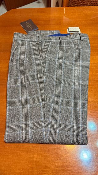 Pantaloni Lana Lubiam Grigio Multicolore