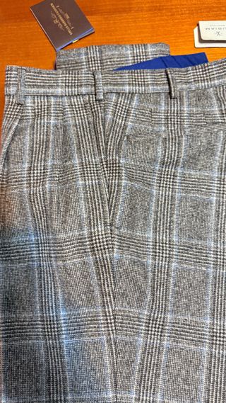 Pantaloni Lana Lubiam Grigio Multicolore