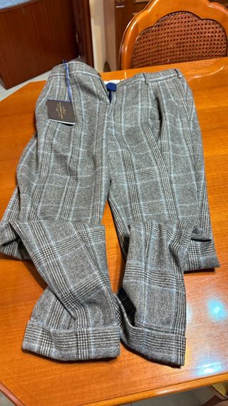 Pantaloni Lana Lubiam Grigio Multicolore