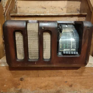 Radio Antigua Radio-Star Válvulas Madera