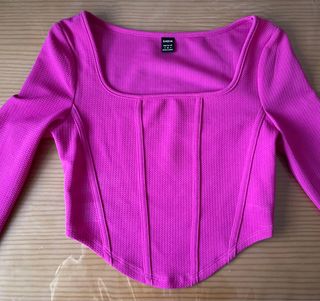 Blusa SHEIN rosa manga larga talla S