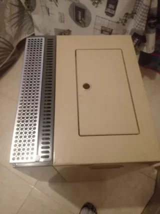 Estufa de gas metal plateada