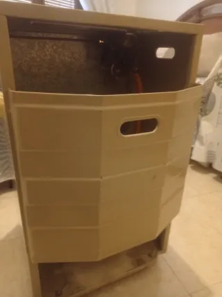 Estufa de gas metal plateada