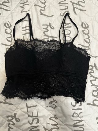 Top encaje negro fiesta