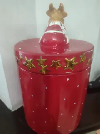 Biscottiera natalizia con renna