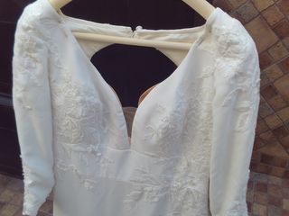 vestido novia de pronovia beig , wedeeco , mide 40