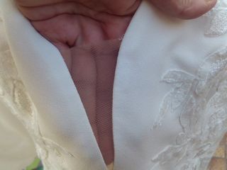 vestido novia de pronovia beig , wedeeco , mide 40