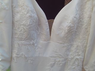 vestido novia de pronovia beig , wedeeco , mide 40