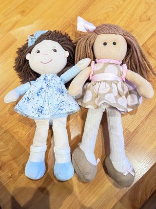 Lote 2 muñecas de trapo Nina