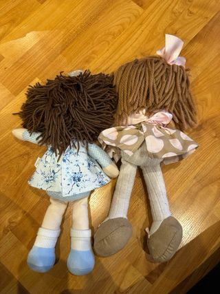 Lote 2 muñecas de trapo Nina