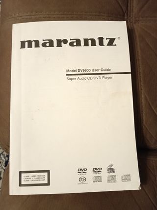 Libretto istruzioni lettore DVD SACD CD Marantz DV
