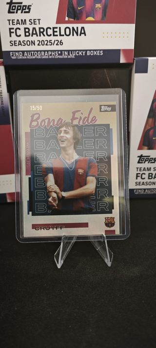Johan Cruyff BonaFide /50 Topps Team Set Barcelona