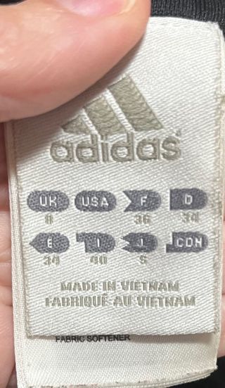 Pantalón Adidas Negro Rayas Blancas talla 34