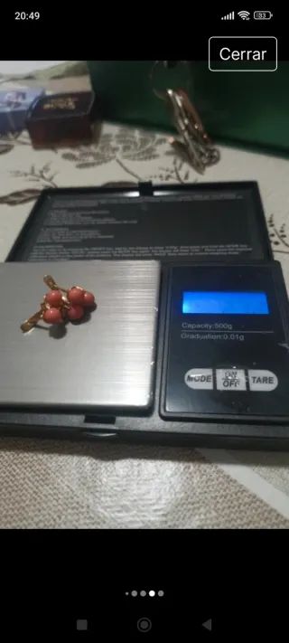 Pendientes Oro 18k Corales antiguos.