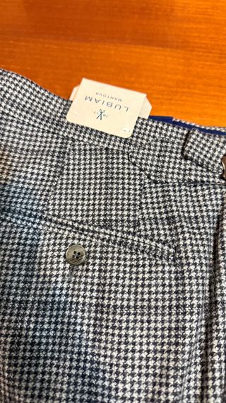 Pantaloni Lubiam Pied de Poule Grigio