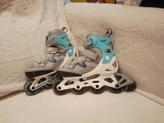 Pack Patines en línea Oxelo T 32-35, casco+protecc