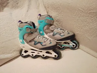 Pack Patines en línea Oxelo T 32-35, casco+protecc